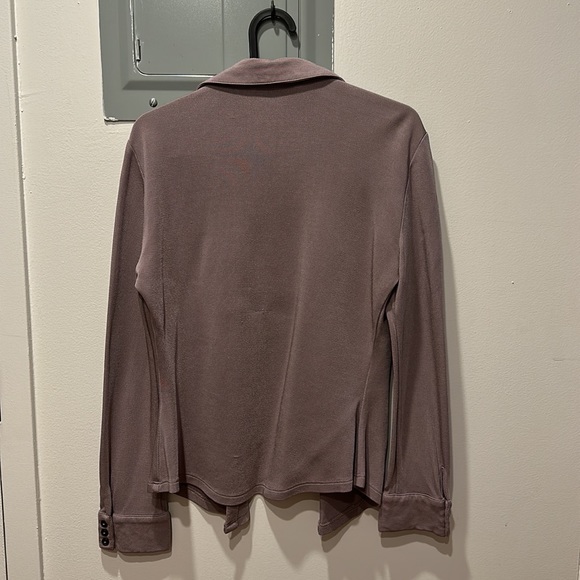 Mauve Zara fitted button blouse, size M - Picture 4 of 5